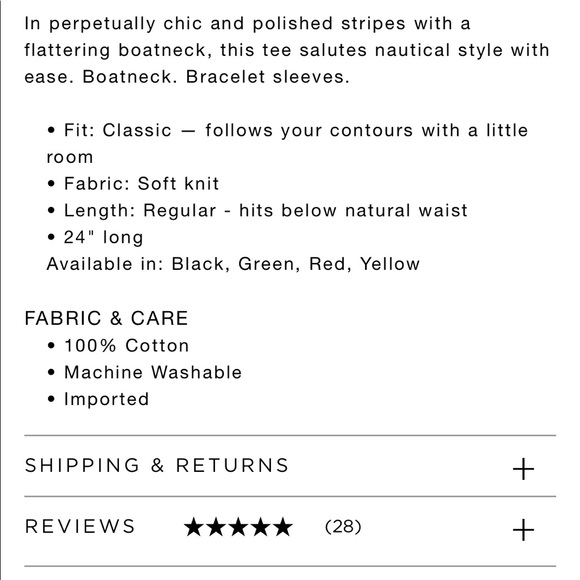 Loft Stripped Boatneck Tee - Picture 6 of 6